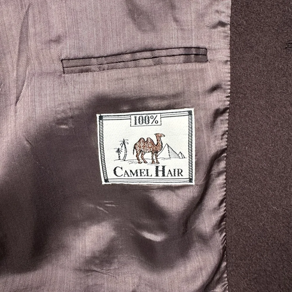 Tailors Row By Deansgate 100% Camel Hair Blazer Coat Jacket Chocolate‎ Brown 50R